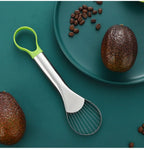 2-in-1 Avocado-Messer aus Edelstahl, Avocado-Schneider, Kiwi-Schälmesser, Salatschneider, Schäler, Küchen-Gadgets, Obst- und Gemüsewerkzeuge