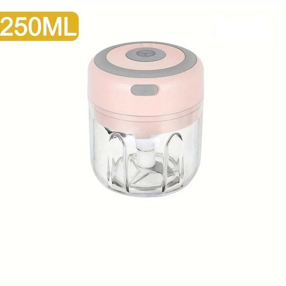 Mini Elektro-Fleischwolf 100/250ML USB Gemüseschneider Zwiebel Kleiner tragbarer Küchenhelfer für Ingwer Chili Gemüse