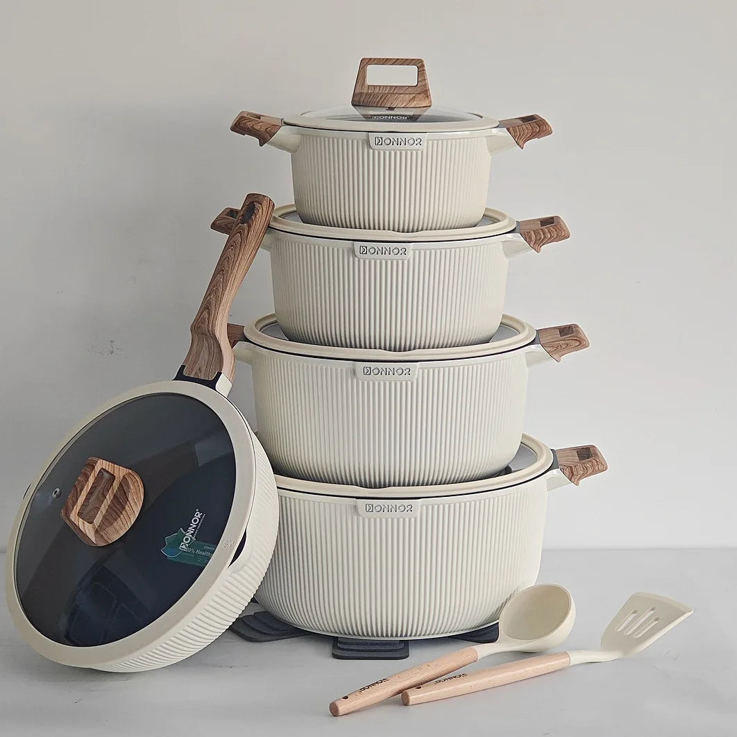 Set di Pentole per Latte in Lega di Alluminio con Rivestimento Ceramico, Set di Pentole Antiaderenti in Granito per Uso Domestico