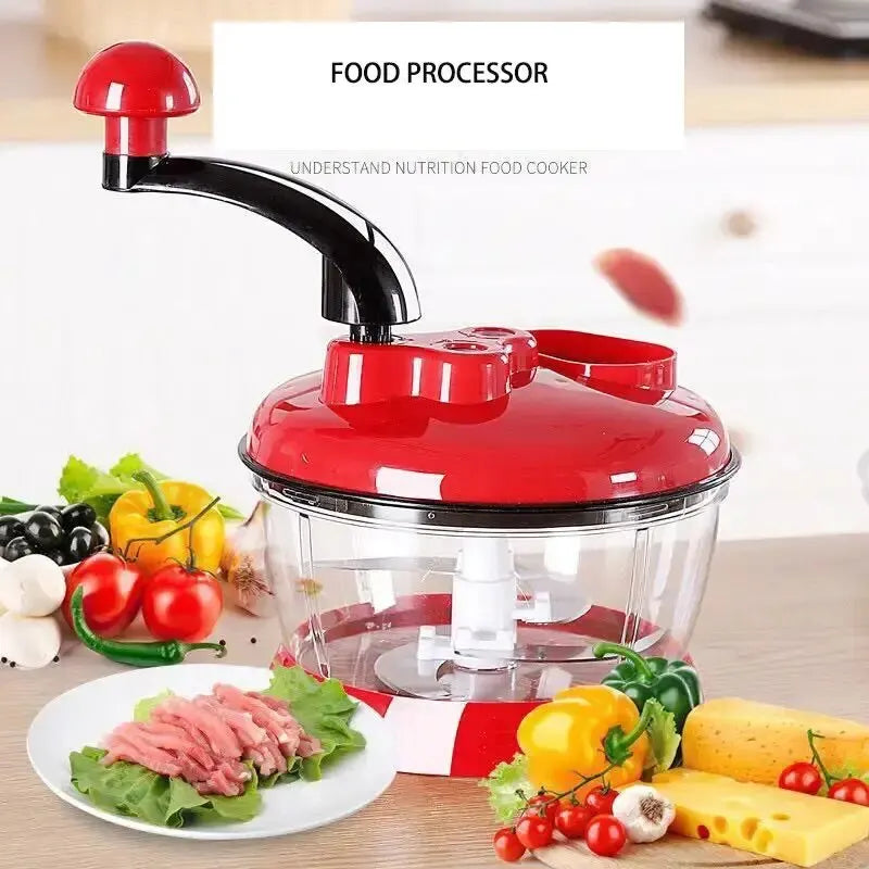 Multifunktionaler manueller Küchenroboter Chili Knoblauch Gemüseschneider Obst Zerkleinerer Maschine für die Küche