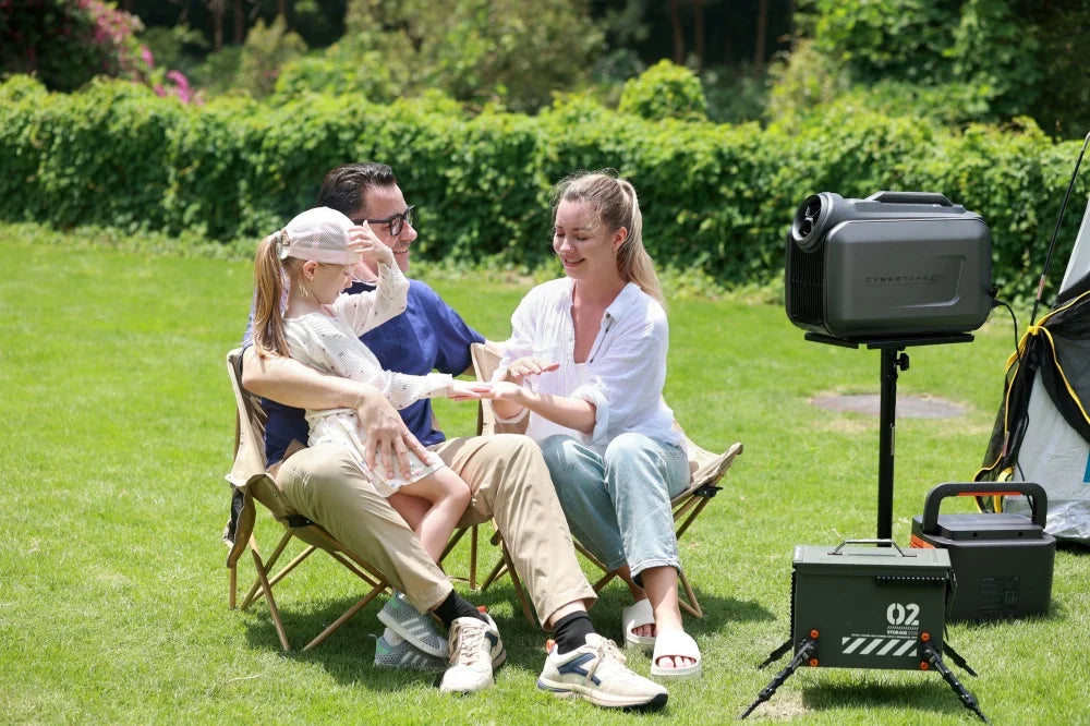 Cybertake S2 Pro Portable Klimaanlage, 5100 BTU Kühlen und 6100 BTU Heizen, Energieklasse A 2.9 EER, leises AC-Gerät mit 4 Modi, wasserdicht IPX4 für Camping, Wohnmobile, Zelte