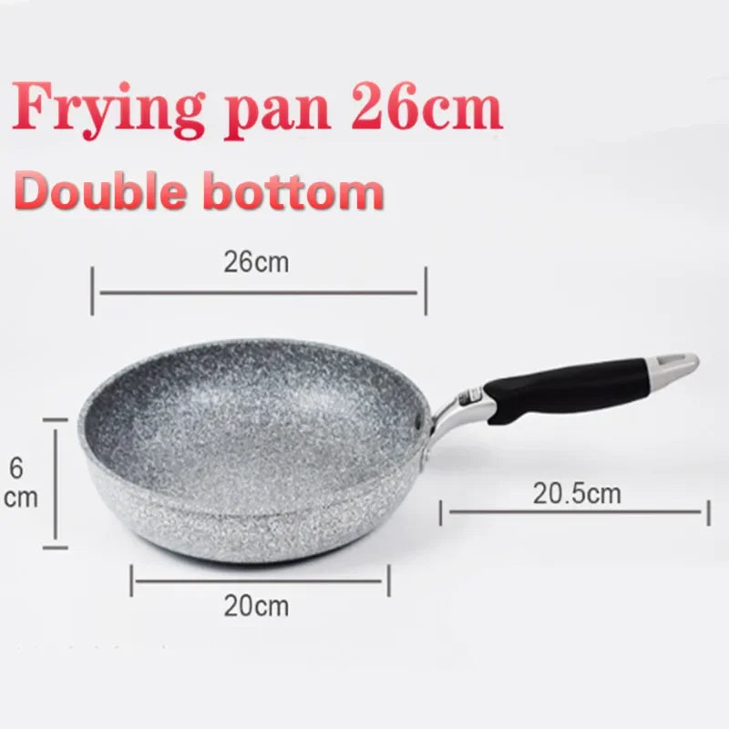 Frittura 28/26/24/20cm Wok padella antiaderente calderone fornello a induzione pentole Pancake uovo fornello a Gas casa