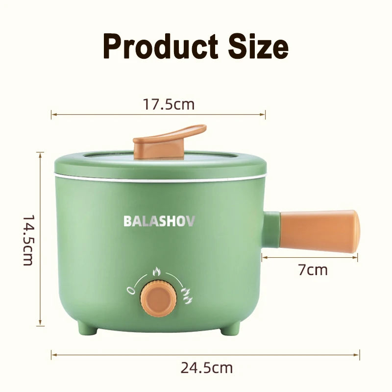 Mini-Multifunktions-Elektroherd Antihaft-Topf Bratpfanne Ramen Dormitory Small Hot Pot Elektroherd 1,7 Liter