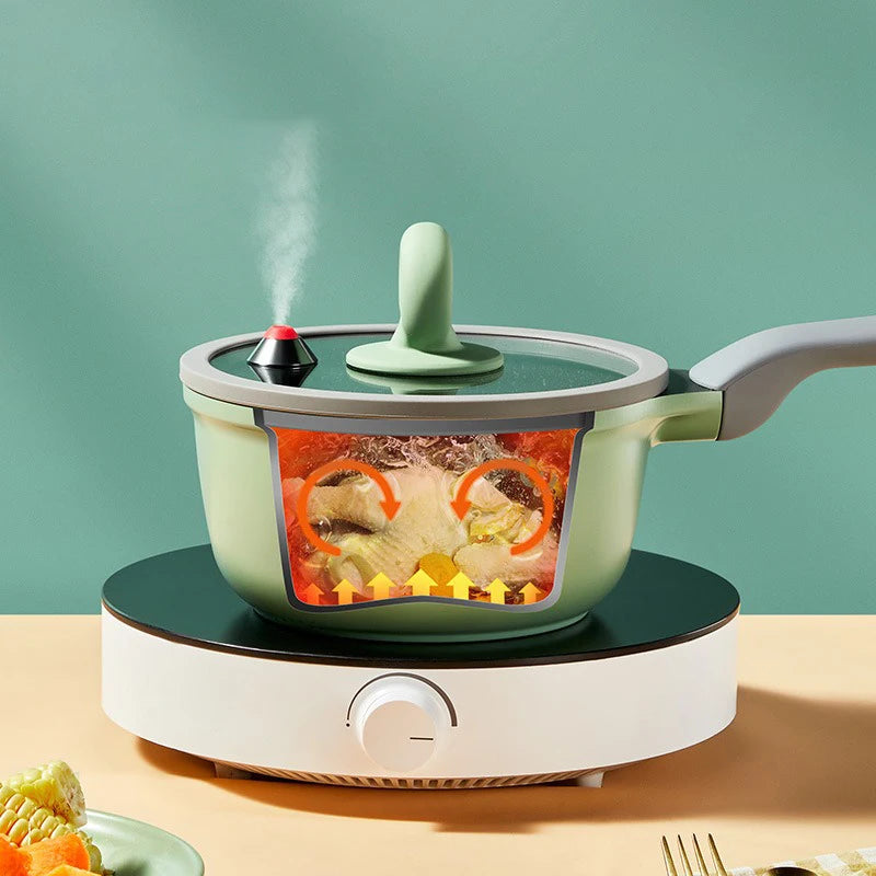 COOKER KING 18 cm Milchtopf für Kinder, Medizinischer Steinüberzug, Topf für Babynahrung, Antihaft-Eintopf Topf für Nudeln, Kochgeschirr