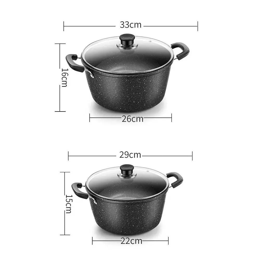 Maifan Stone Soup Pot universal mit Deckel zwei Ohren Antihaft-Kochtopf für den Hausgebrauch Gas-Induktionsherd