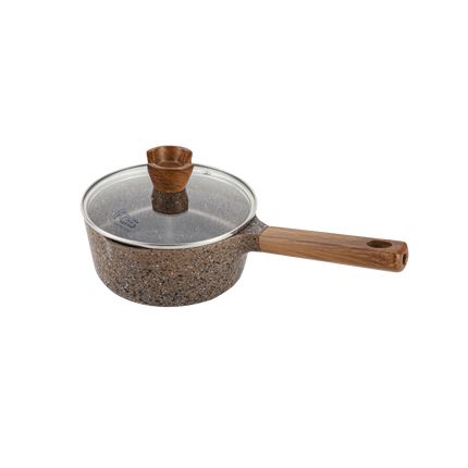 DONNOR Antiaderente in Granito Pentolino per Latte da 16cm/6.3 Pollici, Senza PFOA, a Basso Contenuto di Fumo, Compatibile con Piani a Induzione e Gas, Facile da Pulire, Piccola Casseruola