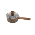 DONNOR Pentola per Latte Antiaderente in Granito da 16cm/6.3 Pollici, Senza PFOA, a Basso Contenuto di Fumo, Compatibile con Piani a Induzione e Gas, Facile da Pulire, Piccola Casseruola