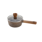 DONNOR Pentola per Latte Antiaderente in Granito da 16cm/6.3 Pollici, Senza PFOA, a Basso Contenuto di Fumo, Compatibile con Piani a Induzione e Gas, Facile da Pulire, Piccola Casseruola