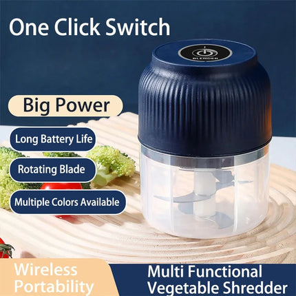 Mini tritatutto elettrico senza fili ricaricabile USB da 250 ml, tritatutto per aglio e verdure, gadget da cucina per aglio