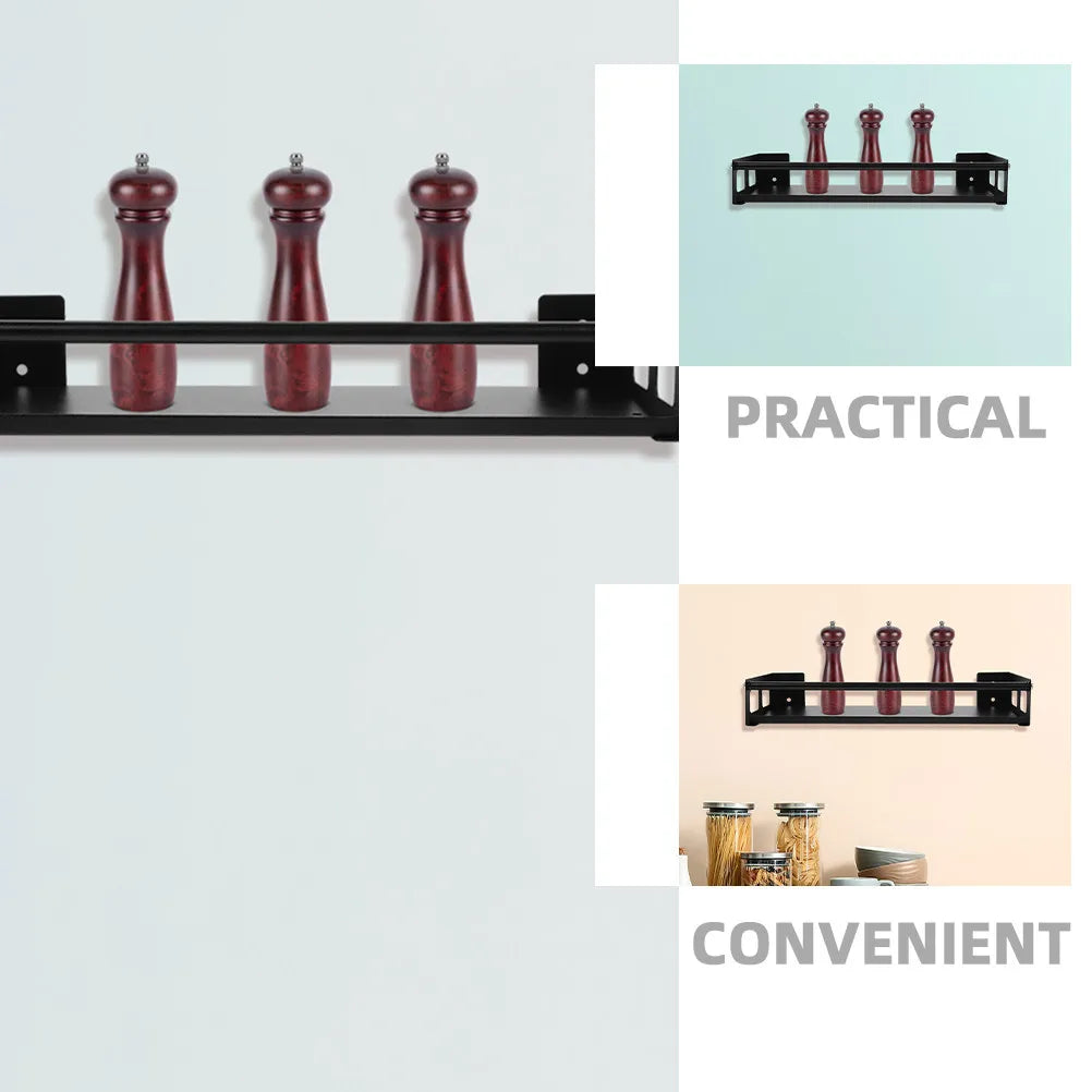 Portaspezie da Parete in Acciaio Inox per Cucina e Bagno, Organizzatore Compatto Salvaspazio per Condimenti