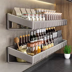 Condizionatori da cucina a parete Scaffale per spezie Scaffale per organizer Scaffale per cucina Organizzatori per scaffali da parete Gancio per appendere per la cucina