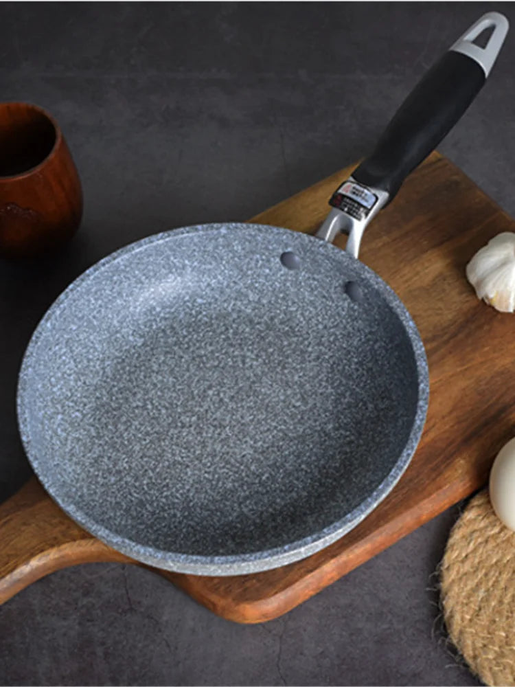 Durable Stein-Bratpfanne Wok Antihaft-Keramiktopf Induktionsfritteuse Steak Kochen Gasherd Pfanne Kochgeschirr Werkzeug für Küchenset