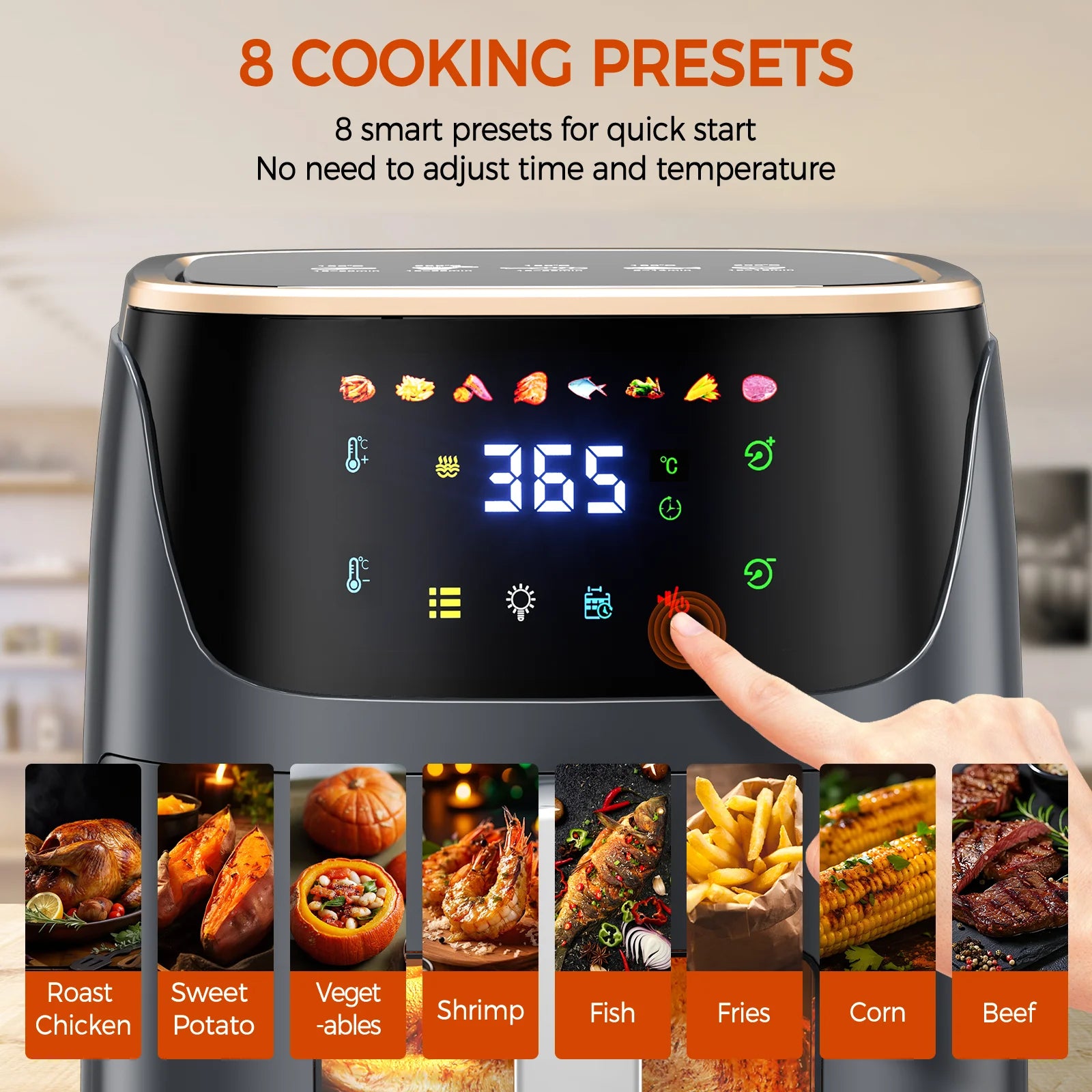 Patbrela Friggitrice ad Aria Visibile 7.0L 8-in-1 1500W 220-240V