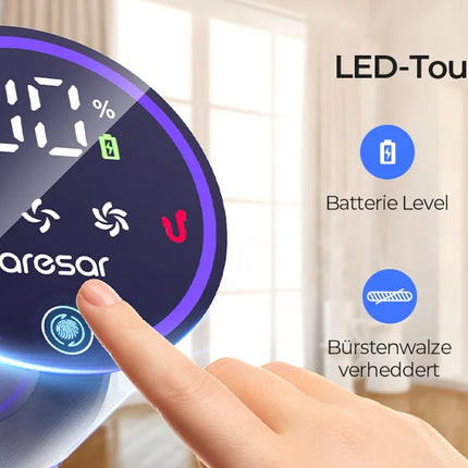 Aspirapolvere senza fili Laresar V7S 75000PA 650W, 90 minuti di autonomia, batteria rimovibile, display intelligente, elettrodomestico