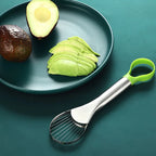 2-in-1 Avocado-Messer aus Edelstahl, Avocado-Schneider, Kiwi-Schälmesser, Salatschneider, Schäler, Küchen-Gadgets, Obst- und Gemüsewerkzeuge
