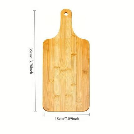 Wooden Boards with Handle, Bamboo Kitchen Cutting Boards for Pizza, Bread, Cheese, Cured Meats and Vegetables
