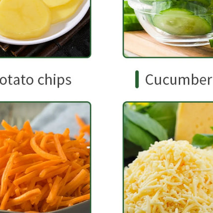 Tritatutto Elettrico Multifunzione per Verdure e Frutta, Affettatrice Elettrica per Patate e Carote, Utensile da Cucina