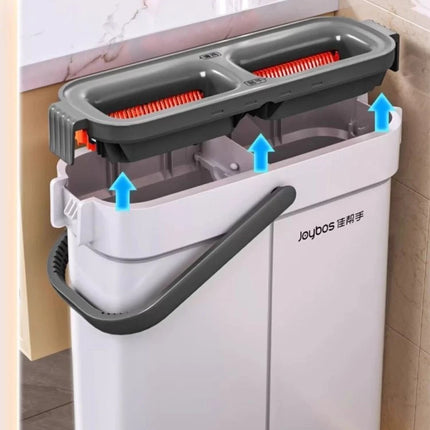 Set Mocio Piatto Mani Libere JOYBOS 40cm con Secchio, Lavapavimenti Rotante, Microfibra Lavabile per Bagno, Toilette e Casa