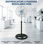 Höhenverstellbarer Standventilator mit 5 Flügeln, leise, oszillierend, großes Luftvolumen, für Zuhause, Schlafzimmer, Wohnzimmer