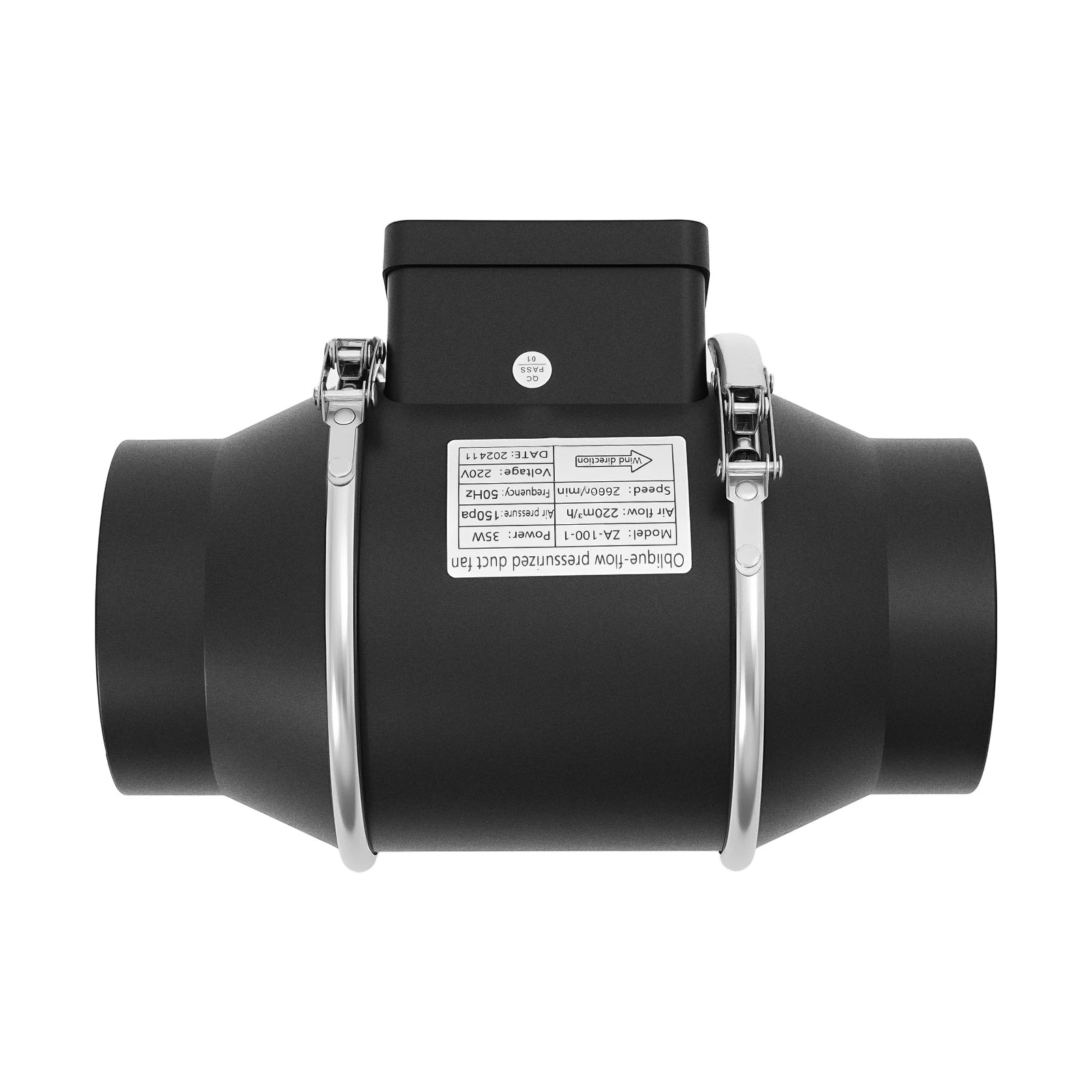 220V Ventole di Scarico Per Uso Domestico Silenzioso Tubo In Linea Condotto Ventilatore Estrattore Parete Aria Pulita Ventilatore per Cucina Bagno Wc 220m3/h