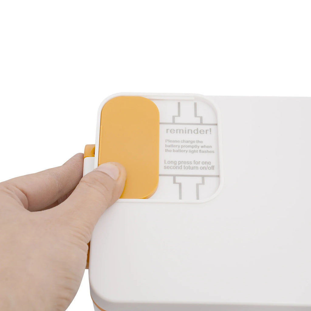 Tragbarer smarter Speisenwärmer mit wiederaufladbarem 1-Liter-Akku, Touch-Steuerung, LED-Anzeige und USB-Ladefunktion
