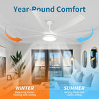 XINGOO Nordic White Ventilatore da soffitto da 72 pollici, telecomando con luce, decorazione per la casa, soggiorno, lampadario da soffitto per camera da letto