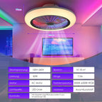 Ventilatore da soffitto Oyajia 50W con luce LED RGB dimmerabile e telecomando