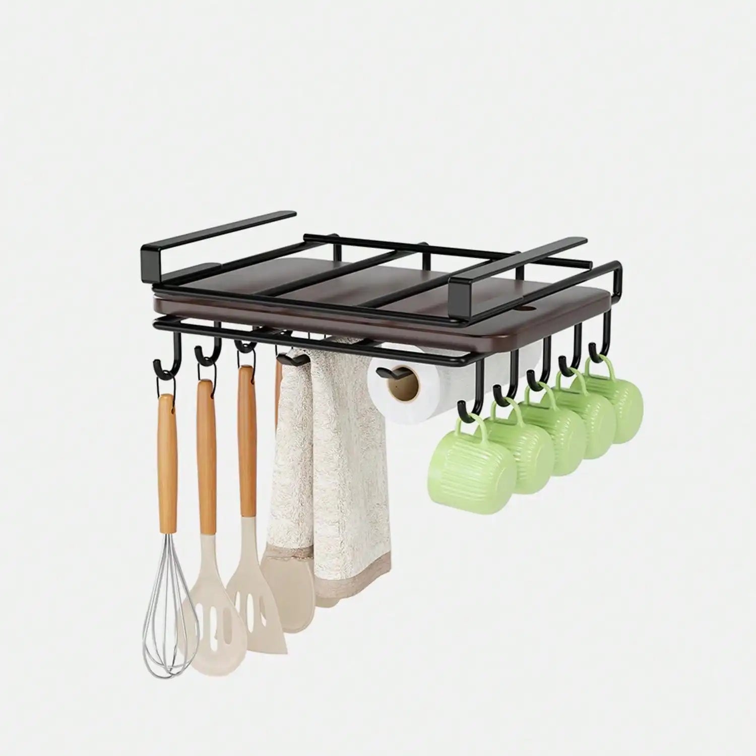 Scaffale sospeso per armadio sottopiano in acciaio inossidabile per cucina, ripiano sottopiano, organizer da cucina