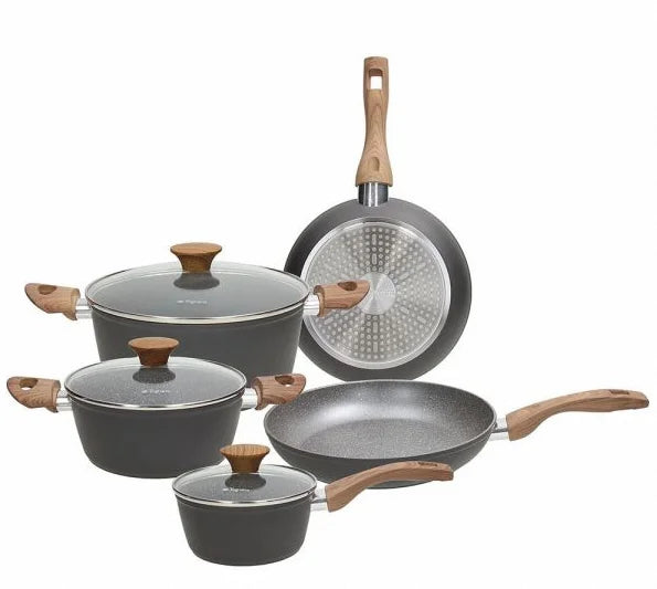 Tognana Topf- und Pfannenset, 8-teilig, Aluminium, Grau