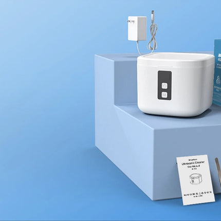 KUNPHY Detergente per fermi a ultrasuoni dentali con luce UV, timer digitale, per dentiere, paradenti, allineatori, protezione notturna, 300 ml