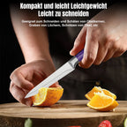 DFITO 6-teiliges ultra-scharfes 3Cr13 Küchenmesserset aus Edelstahl mit Hohlgriff, professionelle Haushaltsmesser für Fleisch/Gemüse