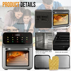 Friggitrice ad aria 10 litri 1350W con 10 modalità preimpostate e cottura a circolazione 360°