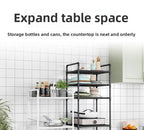Scaffale da pavimento multistrato da cucina, scaffale da parete integrato rimovibile per uso domestico