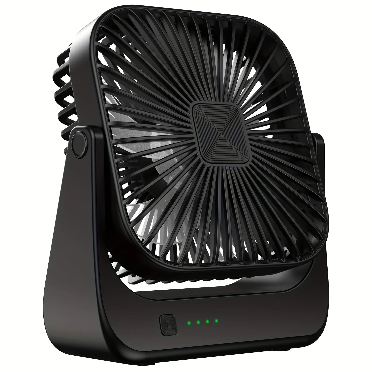 Mini ventilatore portatile USB da tavolo, flusso d'aria potente e funzionamento silenzioso, 4 velocità, vento a 180° ° Ventilatori da terra girevoli per la casa