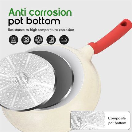 DONNOR Set di 13 pentole e padelle, set di pentole da cucina, set di pentole a induzione, set di padelle e pentole a induzione, utilizzabile in forno JT448