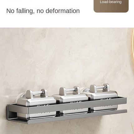 Kitchen storage with suction cup, wall-mounted condiment bottle rack, multifunctional spice rack, no drilling required