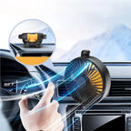 Ventilatore per Auto 12V a Doppia Testa con Rotazione a 360 Gradi, Portatile, 2 Velocità, Vento Forte, Alimentazione da Presa Accendisigari per Camion, SUV, Camper