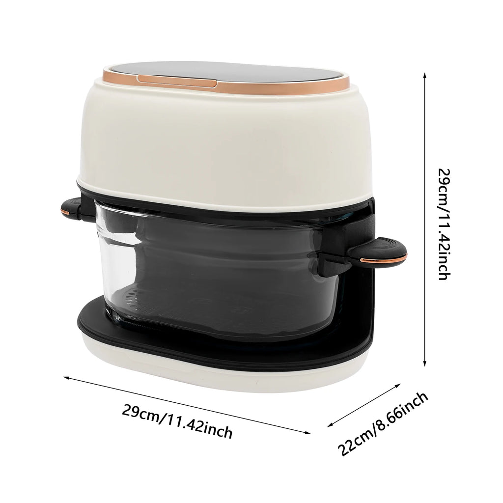 Friggitrice ad Aria Calda 4L Nero/Bianco Touch Screen 60-190°C