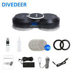 DIVEDEER Fensterputzroboter mit intelligentem Wasserspray, elektrischer Glasreiniger mit hoher Saugkraft, doppelseitiger Glasstaubsauger