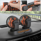 Ventilatore per auto EAFC 5V/12V 360 °   Ventilatore USB a Doppia Testa per Auto, Silenzioso, 2 Velocità Regolabili, Raffreddatore Automatico per Camper, Camion e Accessori Auto