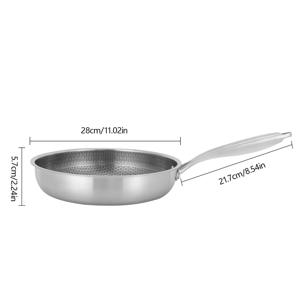 Padella a nido d'ape 28 cm - Padella per cucinare e arrostire - Padella antiaderente a nido d'ape - per piano cottura a induzione