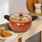 Mikro-Dampfkochtopf, Korrosionsbeständig, Schnelles Kochen, Sicher in der Anwendung, Leicht zu Reinigen, Kürbisförmiger Dampfkochtopf