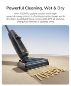 ILIFE W90 Pro Wireless Smart Floor Washer, 7000Pa Suction, 1 Minute Self-Cleaning, Dual Water Tank, Upgraded Version of W90