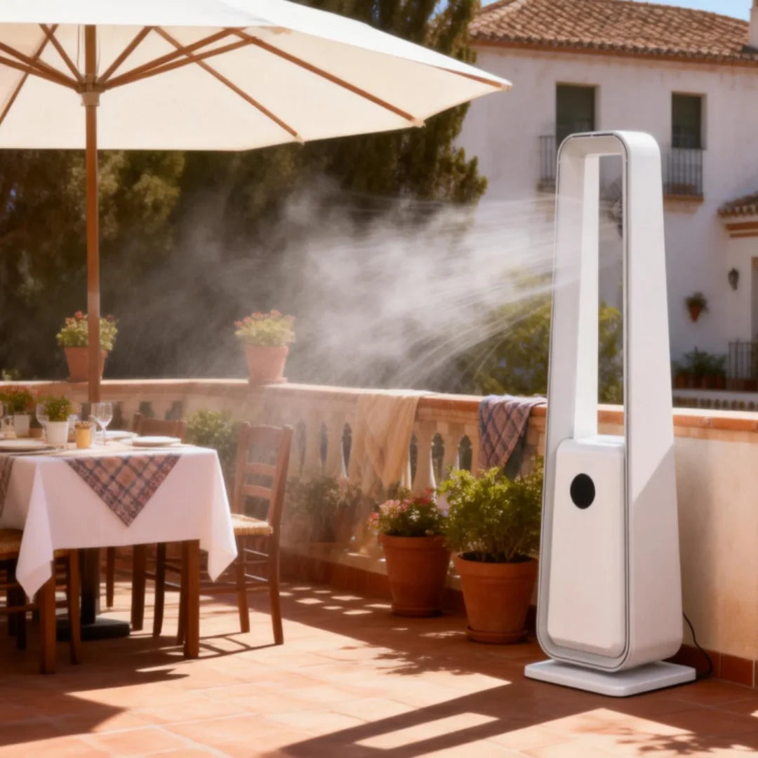 Ventilatore da tavolo ricaricabile con oscillazione, 3 velocità, USB, silenzioso, alimentato a batteria Bianco Verde