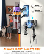 Erabros EV5 550W 70KPA Cordless Vacuum Cleaner with Ultra-Strong Suction Power, 80 Minutes Runtime, Smart Handheld Vacuum with 4 Modes