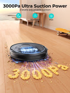 Robot-Staubsauger und Wischroboter Airzeen R7 3-in-1, 4000Pa Saugkraft, Smart App/Alexa Steuerung, Automatische Aufladung für Tierhaare und Böden