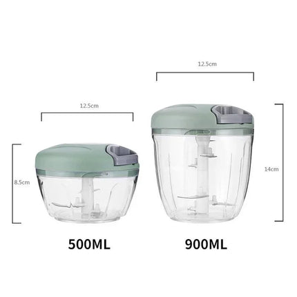 Nuovo Tritaverdure Manuale per Aglio, Cipolle, Frutta, Accessori da Cucina, 500/900ml, Tritacarne a Mano, Pressa Aglio Rotante
