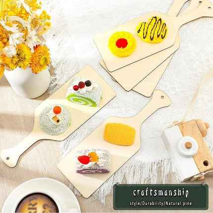 Mini tagliere in legno per salumi, con manico, piccolo tagliere da cucina, utensile da cucina, vuoto