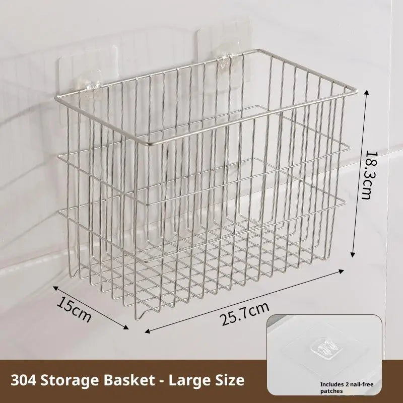 1Pc Cipolla Zenzero Aglio Scaffale Da Cucina Appeso A Parete Condimenti Spezie Verdura Frutta Rack di Stoccaggio Cestino di Scarico A Parete Punch-Free