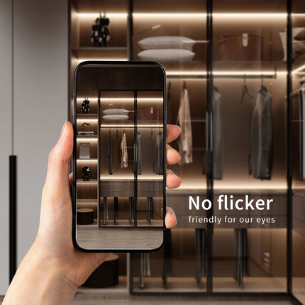 Striscia LED COB 12V 320LED/m dimmerabile con sensore di movimento e touch per mobili, penetrabile in legno, per cucina/guardaroba/vetrina/arredamento dell'armadio
